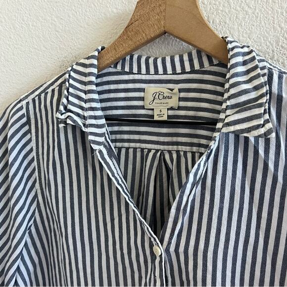 J Crew Short-Sleeve Button-Up Shirt in Stripe Style G7496 Small - Picture 3 of 8